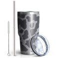 thumbnail image 2 of 30oz White and Black Of Leopard Print Tumblers Stainless Steel Tumbler with Lid and Straw,Vacuum Insulated Double Wall Travel Tumbler Cups Mug with Cleaning Brush for Coffee,Tea, 2 of 7