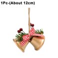 thumbnail image 1 of 4/1 piezas colgantes de campanas navideñas, lazos colgantes para árbol de Navidad, adornos, regalos para Navidad, Año Nuevo, fiesta, festival, decoración, juguetes para niños, 1 of 6