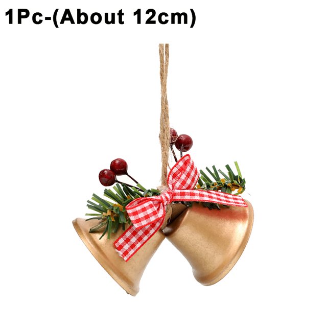 4/1 piezas colgantes de campanas navideñas, lazos colgantes para árbol de Navidad, adornos, regalos para Navidad, Año Nuevo, fiesta, festival, decoración, juguetes para niños