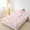 thumbnail image 3 of Manfei Teens Cartoon Animal Duck Bed Sheets 4pcs,Kids Boys Girls Kawaii Flowers King Sheets,Ultra Soft Home Decor, 3 of 5