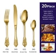 thumbnail image 3 of Luxury 24 Pieces Stainless Steel Flatware set, Service for 6, Mirror Polished with Gold Accents, Fine Silverware set and Dishwasher Safe, 3 of 9