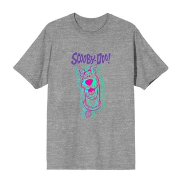 Scooby-Doo 3D Line Art Men's Heather Gray Crew Neck Short Sleeve Tee-Large