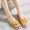 Yellow, variant on AXXD Women Black Sandals Summer Flip-flops Woven Flowers Color Flat Beach Sandals