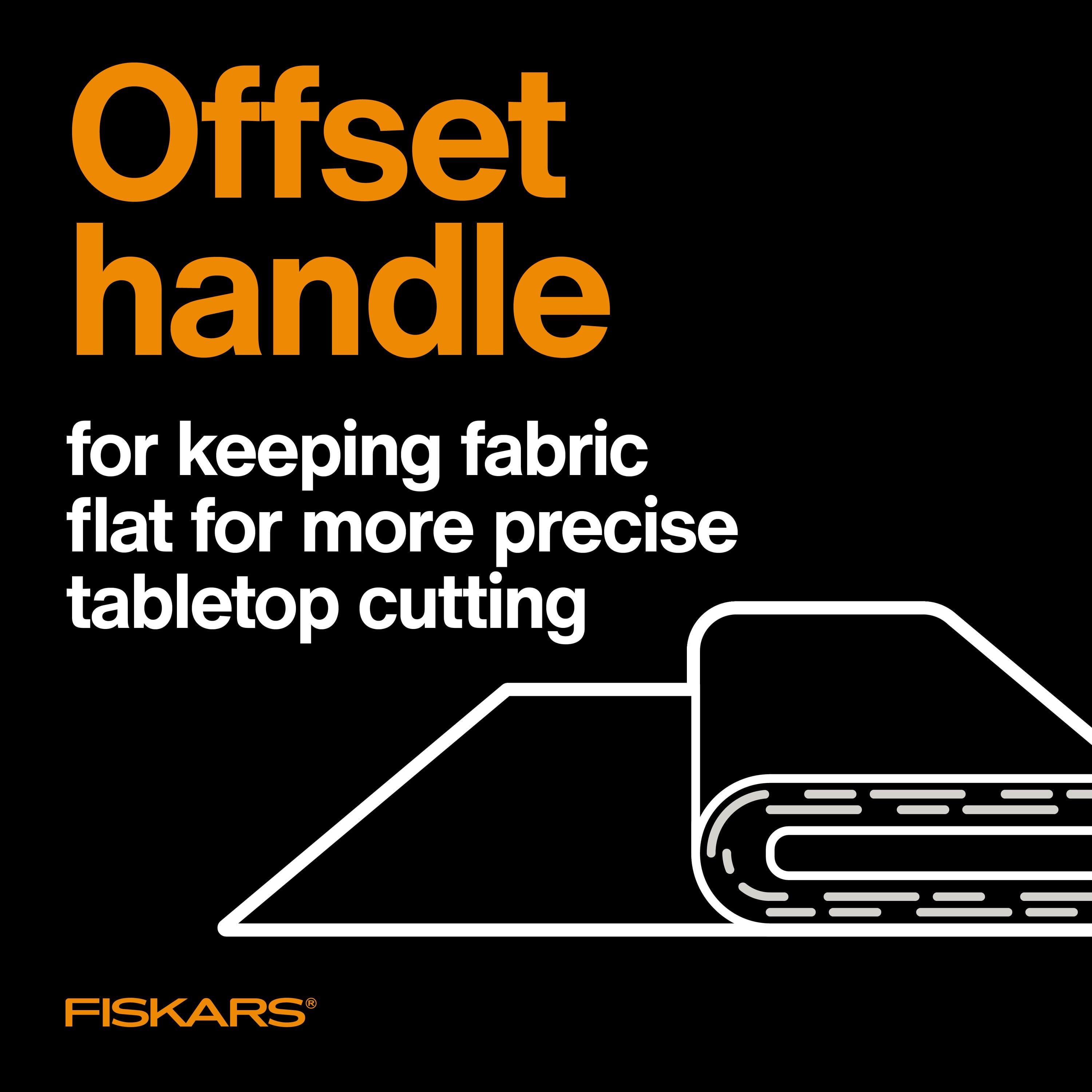 (4 pack) Fiskars 8-Inch RazorEdge Fabric Shears for Tabletop Cutting, White Sewing Scissors