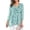 Mint Green, variant on Baqcunre Long Sleeve Shirts For Women Women'S Casual Boho Solid Tops Floral Print V Neck Irregular Long Sleeve T Shirt Blouses Womens Shirts Womens Blouses Black L