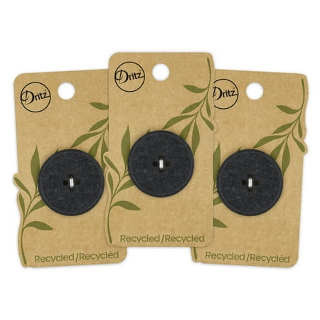 UPC: 0072879308228 | Dritz Recycled Cotton Round Stitch Button 30mm 3 Pack