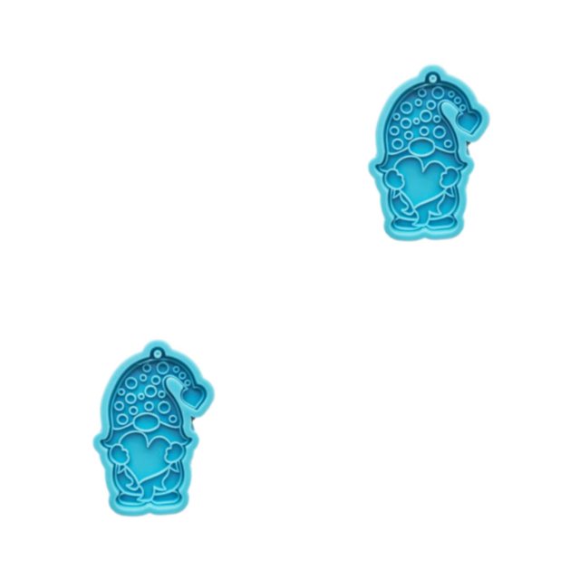 Maytalsory 1/2/3/5 Portable Lightweight Hanging Keychain Casting Molds Handmade Dwarfs Gnomes Keyring Epoxy Resin Mould A 2PCS