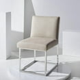 thumbnail image 3 of SAFAVIEH Couture Jenette Modern Velvet Solid Dining Chair, Taupe/Silver, 3 of 9