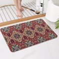 thumbnail image 4 of Red Boho Ethnic Geometric Pattern Bathroom Rugs Mat,Non Slip Microfiber Bathroom Rug,Rubber Backing,Soft Bathroom Mats for Bathroom Floor,Tub and Shower,17x27in(43x68cm), 4 of 5