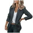 thumbnail image 3 of Casual Blazers for Women 2025 Long Sleeve Notch Lapel Collar Open Front Business Casual Work Office Jacket, 3 of 5