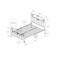 BED TWIN SIZE / BLACK METAL FRAME ONLY
