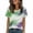Green#5, variant on cocolona Womens and Mens Tie Dye Print T-shirt Summer Short Sleeve Crew Neck Tops Fashion Casual Vintage Tees Blouses
