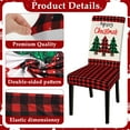 thumbnail image 3 of Christmas Dining Chair Covers Stretch Removable Washable Dining Room Chairs Protector Slipcovers Red Buffalo Plaid Merry Xmas Tree Kitchen Chair Cover for Xmas Holiday Party Home Kitchen Decor, 4 Pcs, 3 of 7