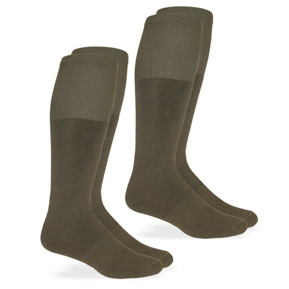 Jefferies Socks Men's Military Moisture Wicking Ultra-Dri Front Cushion Combat Over the Calf Boot Socks 2 Pack
