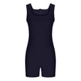 thumbnail image 6 of Summer Jumpsuit for Women,Summer Jumpsuits for Women,Spring And Summer Solid Elastic Sleeveless Zipper Short Jumpsuit Yoga Shorts,Short Shorts for Women, 6 of 7