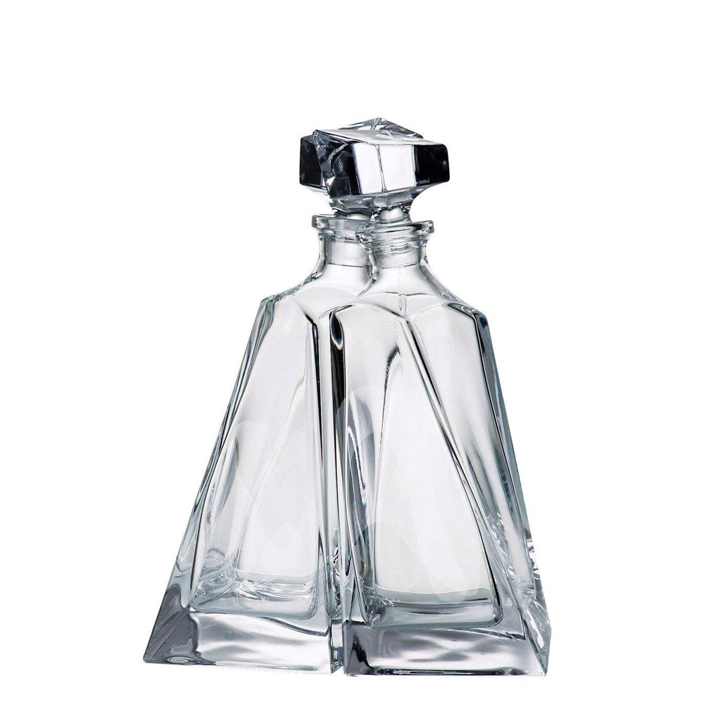 Crystalex Bohemia 'Lovers' Set, Two Decanters 25 Oz, Bohemian LeadFree