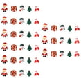 thumbnail image 2 of LIYUNMIAO 45 pcs Christmas Resin Snowman Santa Claus Christmas Tree Candy Cane Miniature Ornaments Home Decoration DIY Accessories, 2 of 5