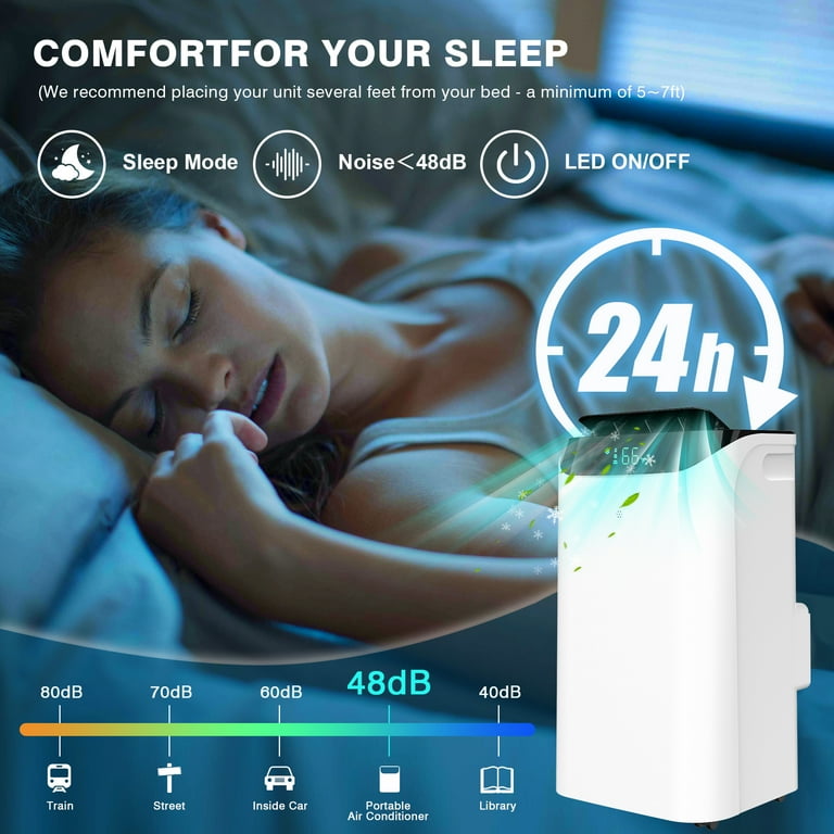 Agtana 14000 BTU Portable Air Conditioner, Fan, Dehumidifier, Remote, Cools up to 700 Sq. ft