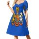 thumbnail image 3 of Vestido de manga corta con patrón Togepi para mujer, vestidos largos para mujer, vestido de cumpleaños para mujer, 3 of 7