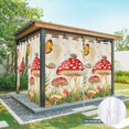 thumbnail image 2 of Outdoor Curtains for Patio Waterproof, Tropical Country Grommet Gazebo Curtains Drapes for Porch, Pergola,Backyard,Outside, Privacy Panel 54 x 84 Inch, Mushroom Butterfly Snails Red Green, 2 of 9