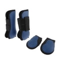 thumbnail image 2 of 2 pares de botas para patas de caballo, protección para patas delanteras y traseras de caballo , tendón ecuestre Azul oscuro Cola Envolturas de pierna de caballo, 2 of 8