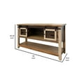 thumbnail image 5 of Fena 55 Inch 4 Drawer Sofa Table, 2 Barn Doors, Shelf, Multicolor Pine Wood- Saltoro Sherpi, 5 of 5