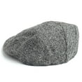 thumbnail image 4 of Hanna Hats Donegal Touring Harris Scottish Tweed Cap 100% Wool Vintage Flat Hat for Men Made in Ireland | Gray Herringbone, 4 of 6