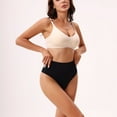 thumbnail image 2 of Defitshape Women's High Waist Shapewear Shorts Tummy Control Thong Body Shaper Panties Stomach Slimming Tight Firm Postpartum Underwear Black Medium, 2 of 5