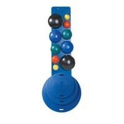 CanDo MVP Balance System, 10-Ball Set with Wall Rack, 2 each Yellow through Black