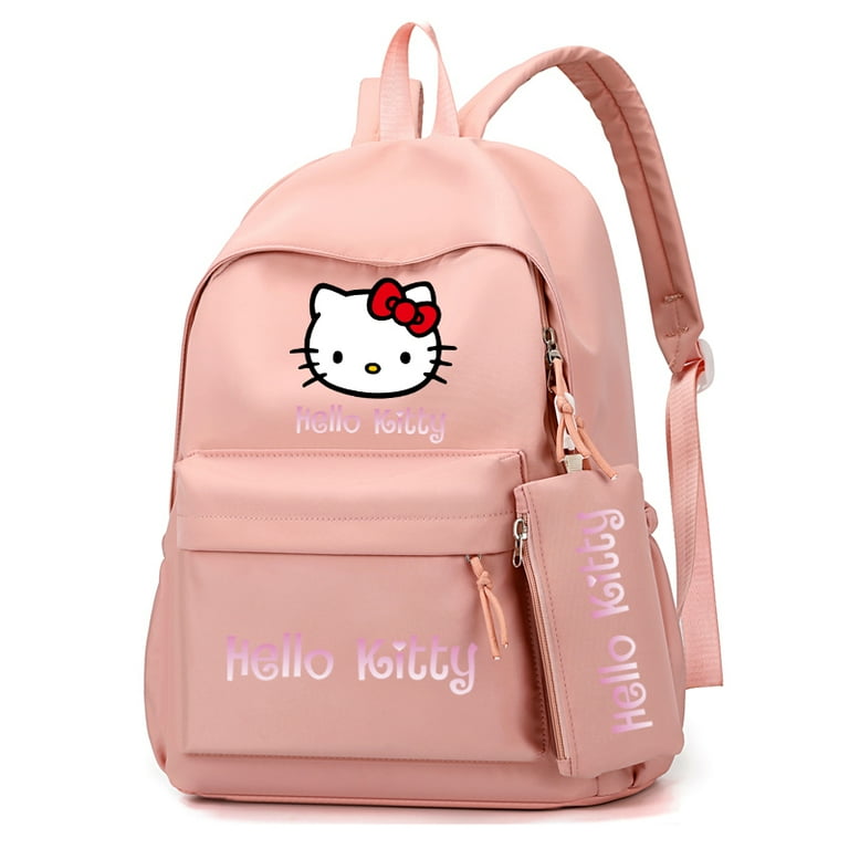 3Pcs set Sanrio Hello Kitty Backpack with Lunch Bag for Women Student Teenagers School Bags Comfortable Travel Sets Rucksack DMH