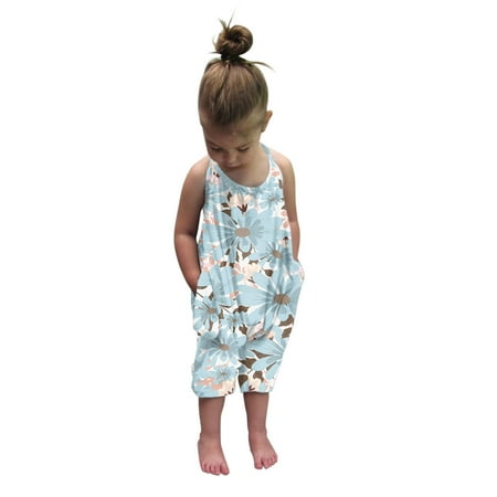 

Hunpta Piece Baby Toddler Outfits Jumpsuit Kids Strap Girls Summer Floral One Romper Girls Romper&Jumpsuit