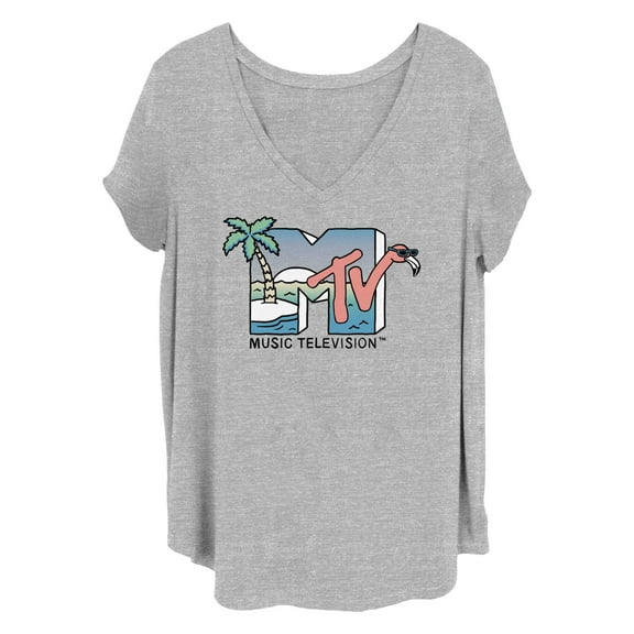 Women's MTV Beach Vacation Logo  Graphic T-Shirt