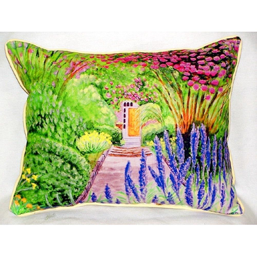 Betsy Drake HJ119 Garden Door Indoor & Outdoor Throw Pillow- 16 x 20 in.