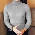 thumbnail image 1 of Pull Col Roulé Automne Hiver Chaud Couleur Unie Pull Homme Slim Pull Tricoté, 1 of 4