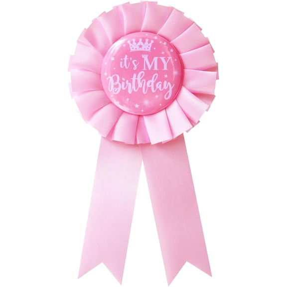Its My Birthday Pins Happy Birthday Button Pin Satin Grosgrain Ribbon Badge Brooch Pins for Women Men