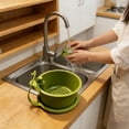 thumbnail image 4 of Sink Basket Hanging Bag Faucet Dishwashing Sponge Holder Drain Rack Kitchen Organizer No Punching Wall Storage Sink Counter Bathroom Laundry For Sponge Scrubber Sink Side Storage Bathroom Use, 4 of 6