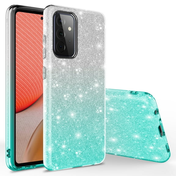 Samsung Galaxy A52 5G Case, Rosebono Cute Fashinon Slim Luxury Shinning Sparkle Bling Classy Glitter Sparkle Girl Girly Women Protective Cover for Samsung Galaxy A52 5G