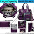 thumbnail image 5 of Tote Bag for Women,Large Capacity Top Handle Handbags with Multi Pockets & Zip,Lightweight Ladies Shoulder Bags,Nylon Cross body(Pure Black), 5 of 5