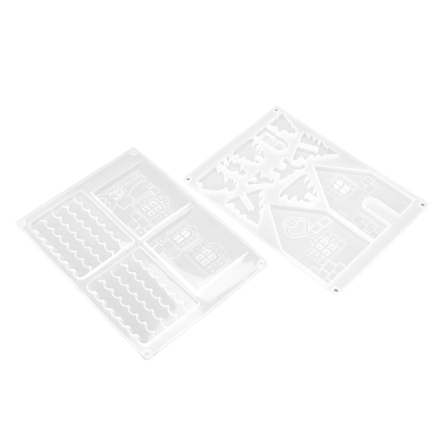 Molde de silastic Jadeshay 2 piezas moldes de resina navideños