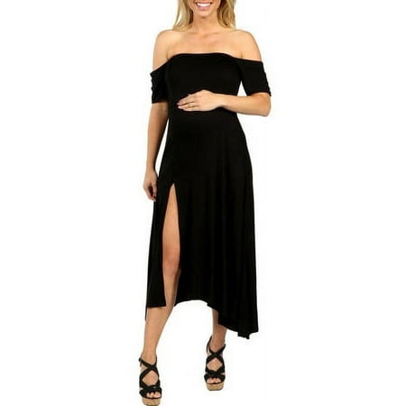Star Sweep Off Shoulder Maternity Dress