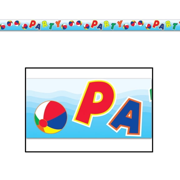 12 Pack Beistle Luau Party Beach Ball Party Tape