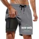 thumbnail image 1 of WILLBEST Pantalones Cortos 2 En 1 para Hombre, de Verano, para Correr, con Bolsillos, Deportivos, para Fitness y Correr., 1 of 3