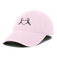 thumbnail image 5 of Dalix Heart of Bones Embroidered Cotton Dad Hat Adjustable Baseball Cap Womens in Washed Pink, 5 of 5