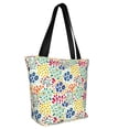 thumbnail image 2 of Fotbe Cartoon Flowers Pattern Beach Tote,Shoulder Handbag,Spacious Tote Bag,Lightweight Travel Bag,Versatile Shopping Bag, 2 of 9