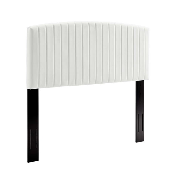 Headboard, Twin Size, Velvet, White, Modern Contemporary Urban Design, Bedroom Master Guest Suite