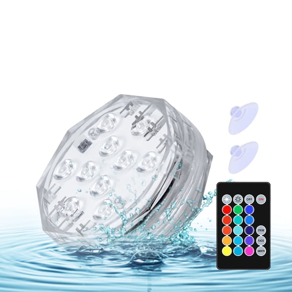15 Colors RGB Submersible LED Pool Light, Waterproof Pond Lamp with Remote Control for Outdoor Garden Decor, Great for Weddings, Parties, Christmas