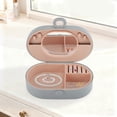 thumbnail image 4 of Unique Bargains Elegant Bow Design Jewelry Box Jewelry Organizer Gray, Light Pink, 4 of 5