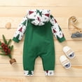 thumbnail image 5 of Douhoow Infant Christmas Romper Baby Boys Girls Festival Front Pocket Hooded Jumpsuit, 5 of 8