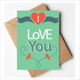 thumbnail image 1 of Green I Love You Valentine's Day Greeting Cards You are Invited Invitations, 1 of 3