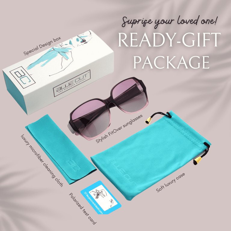 Blue Cut Polarized Fit-over Sunglasses for Women with Solar  display picture 1